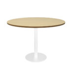CBT9-Disc base meeting table-oak-white-benchmark