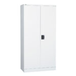 steel-swing-door-cupboard-1800H-white-benchmark-shelving-storage
